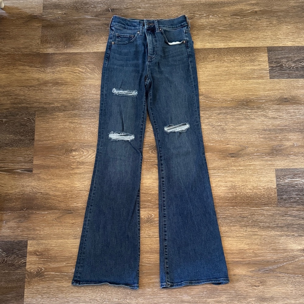 Express High rise flared Distressed Women's Jeans - Picture 4 of 7